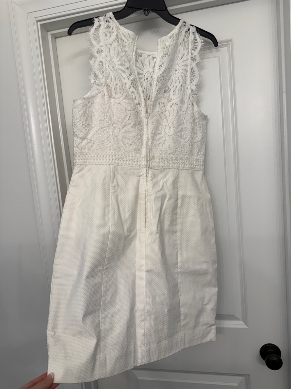 Lilly Pulitzer White Lace Bodice Sheath Dress size 10 - Picture 3 of 4